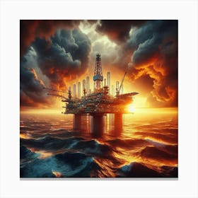 Oil Rig Canvas Print