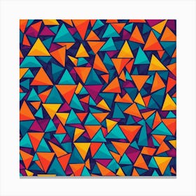 Abstract Triangles Seamless Pattern 1 Canvas Print