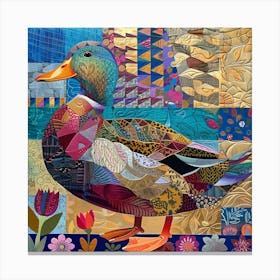 Patchwork Quilted Duck 2 Canvas Print