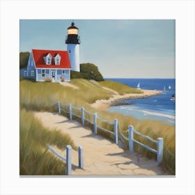 Cape Cod, Massachusetts Series. Style of David Hockney 2 Canvas Print