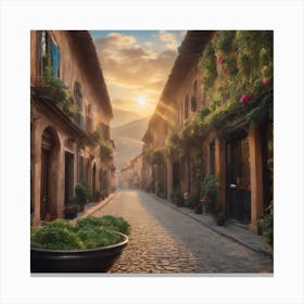 Street In Florence, Italy Canvas Print