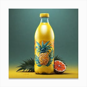 Pineapple Juice Bottle Canvas Print