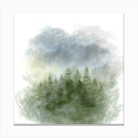 Misty Forest Canvas Print