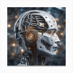 Cyborg Head 59 Canvas Print