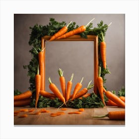 Carrots In A Frame 3 Canvas Print