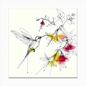 Kolibri Artwork Painting 22 Canvas Print