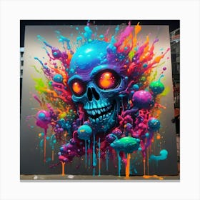 Ai Skull Canvas Print