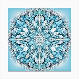 Snowflakes In A Circle Canvas Print