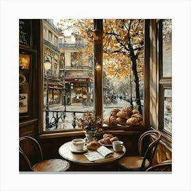 Paris Cafe Art Canvas Print