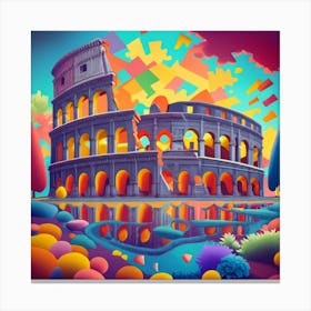 The Blazing Colosseum Canvas Print