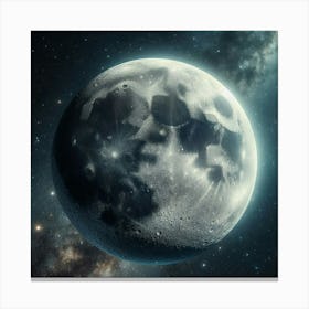 Moon In Space Canvas Print