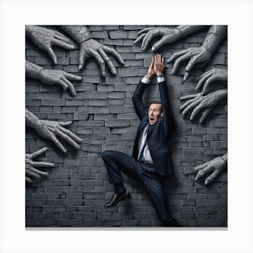 Man Reaching For His Hands 3 Canvas Print