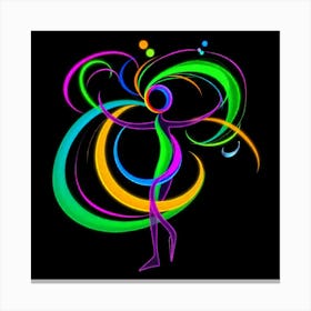 Colorful Dancer Canvas Print