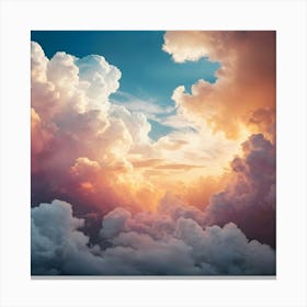 Clouds Stock Videos & Royalty-Free Footage Canvas Print