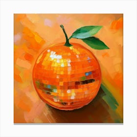 Orange Disco Ball 1 Canvas Print