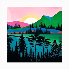 Colorful Mountain Sunrise Canvas Print