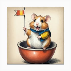 Hamster In A Bowl 1 Canvas Print