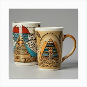 Egyptian Mugs Canvas Print