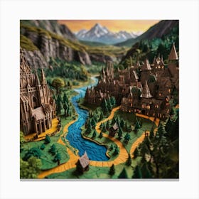 Harry Potter Village Canvas Print