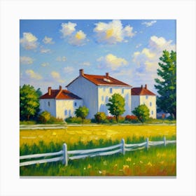 Scenic Structures Houses with Open Skies Farm House Canvas Print