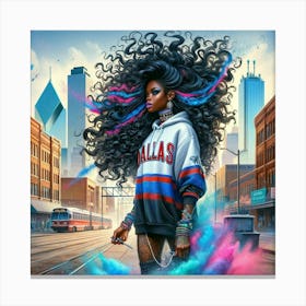 Girl In The City Canvas Print