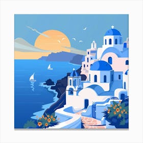 Oia Island Greece 3 Canvas Print