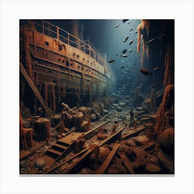 Wreck Of The Titanic Canvas Print