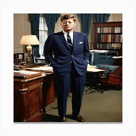 John F Kennedy Canvas Print