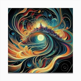 Interstellar laser light line pattern abstract art 14 Canvas Print