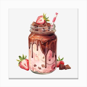 Strawberry Milkshake 26 Canvas Print