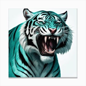 Teal Tiger Canvas Print