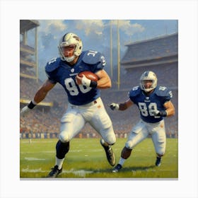 Precision and Power Football Hero in Action Canvas Print