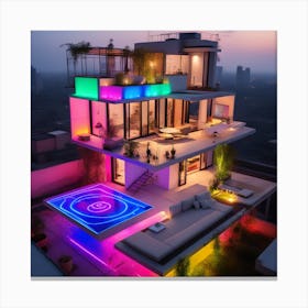 Modern House In Delhi Canvas Print