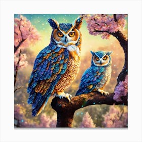 Parliament of owls 3 Canvas Print