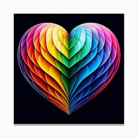 Rainbow Heart 1 Canvas Print