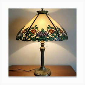 Tiffany Stained Glass Table Lamp Canvas Print