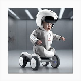 Baby On A Ride Canvas Print