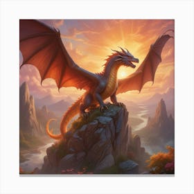 Dragon In The Sky 12 Canvas Print