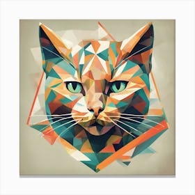 Polygonal Cat Canvas Print