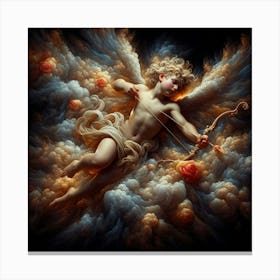 Cupid In The Clouds Canvas Print