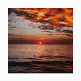 Sunset Over The Sea Canvas Print