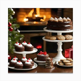 Christmas Desserts 3 Canvas Print