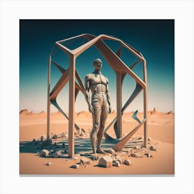 Man In The Desert 5 Canvas Print