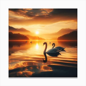 Swans Canvas Print