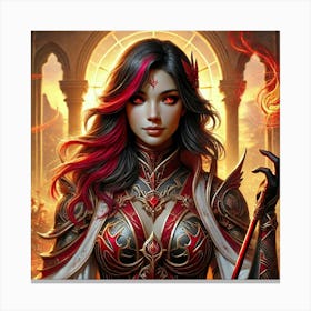 Kaida Flameheart Portrait Canvas Print