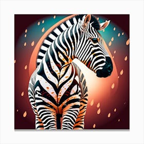 Funny Abstract Zebra 1 Canvas Print
