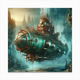 Steampunk Submarine Canvas Print