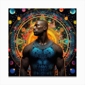 Black Man In Space Canvas Print
