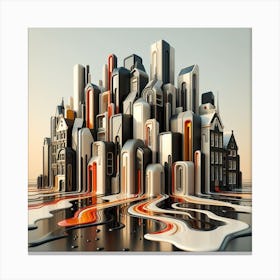 Abstract Cityscape 1 Canvas Print