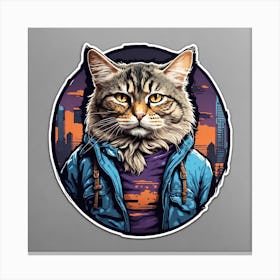 Cat In A Jacket Canvas Print